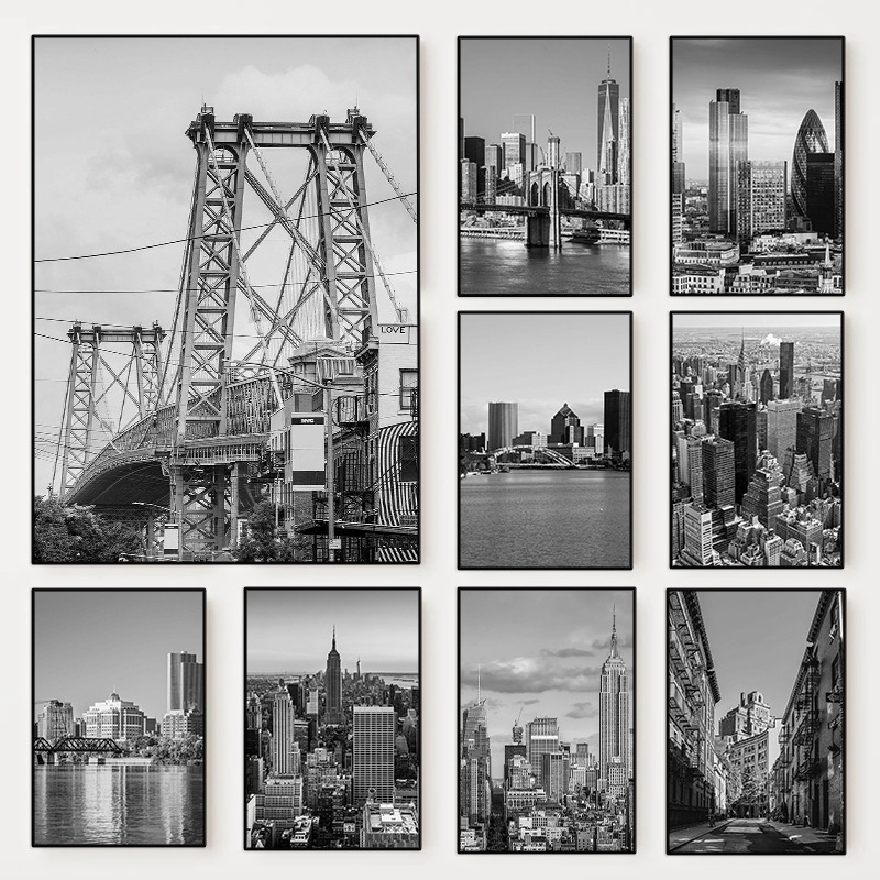 Photography New York - Schwarz-Weißes New York City Fotoposter New