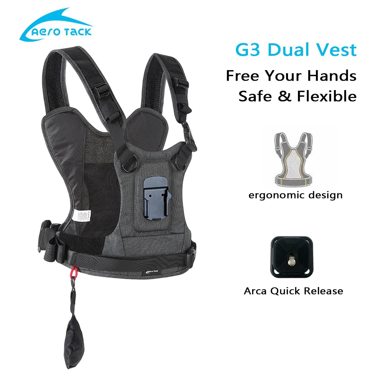 Photography Zone System - Aero Tack G3 Kameragurt, Doppelter Schultergurt