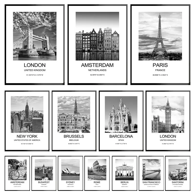Photography New York - Stadtplakat New York London Paris Wandkunst