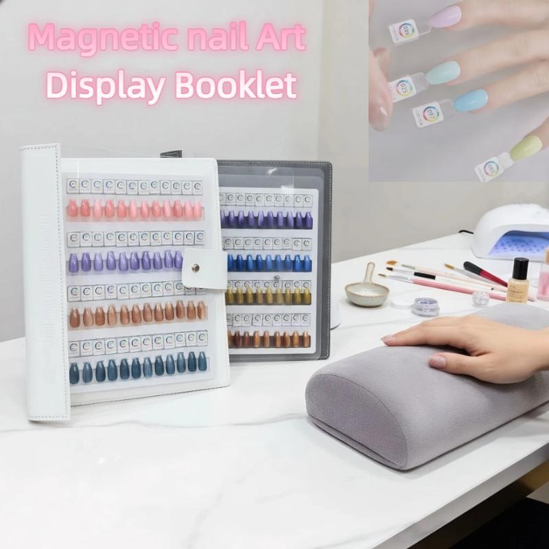 Color Checker Card - 48/96/144/192 Farben Magnetische Spitzen Nagelkunst-Farbmusterbuch Maniküre-Farbtest-Aufbewahrungsbuch