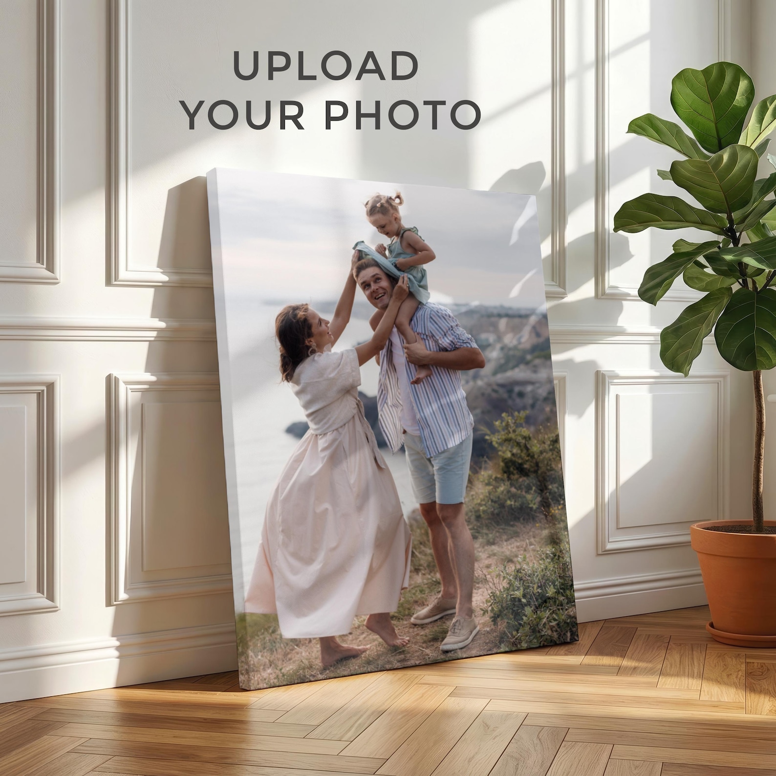 Photography Ideas - Personalisierte Fotoleinwand, Individuelle Familien-Wandkunst, Große Fotoleinwand,