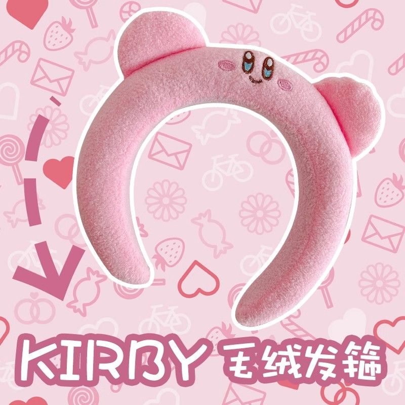 Photography Ideas - Niedlicher rosa Kirby-Plüsch-Haarreif, Cartoon-Stil, für den