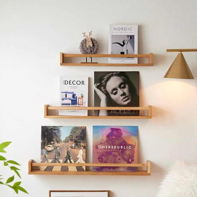 Photography Magazine - Küchen-Gewürz-Organizer, Wandregal aus massivem Holz, feuchtigkeitsbeständiges