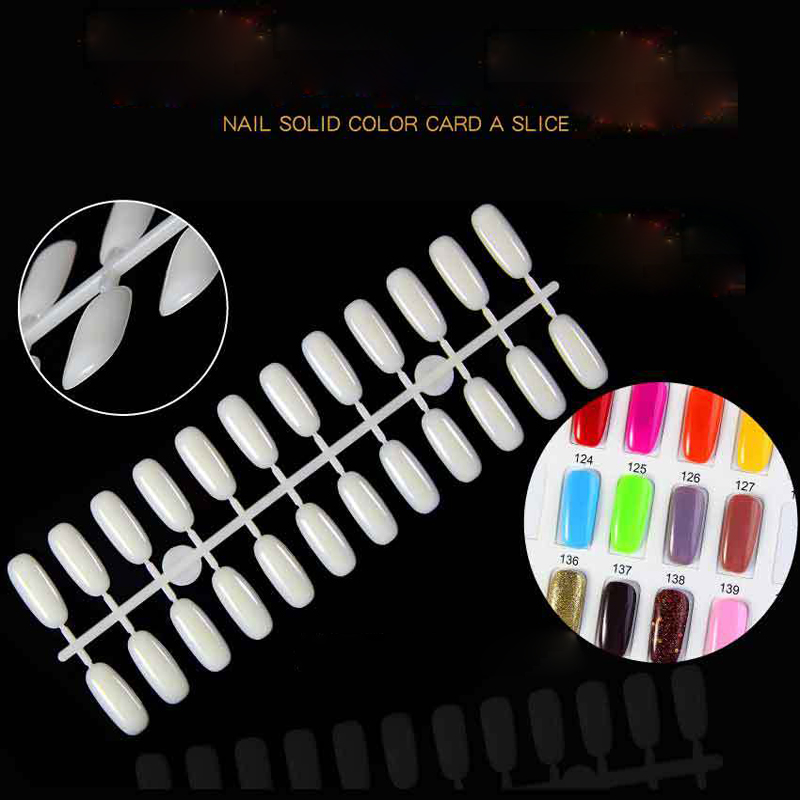 Color Checker Card - 120 tipps Klar Runde Nagel Tipps