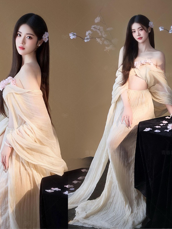 Photography Zen - Langes Kleid im Retro-Stil, chinesisches Fotografie-Kostüm,