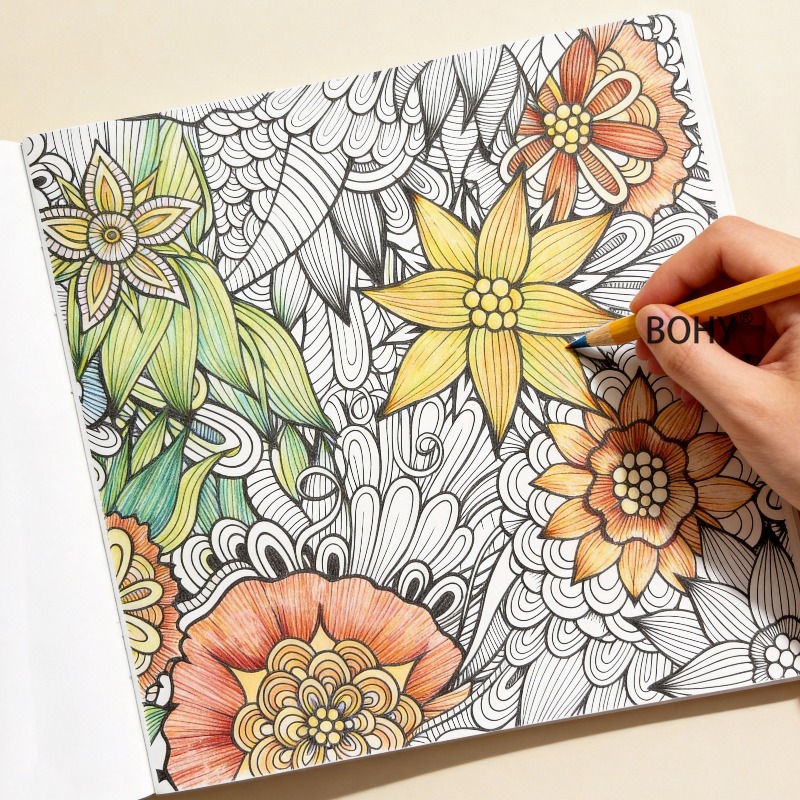 Photography Book - 1 Blumen-Mandala Blumen- und Vogel-Malbuch für
