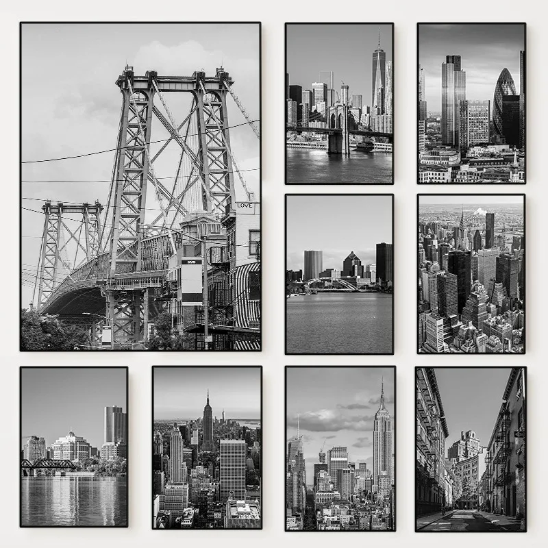 (2D-Leinwandgemälde) Schwarz-W – Photography New York Bewertung und Preis