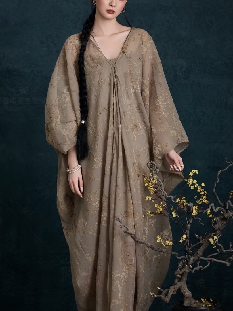 Neues Vintage-Ölgemälde-Kleid  – Photography Zen Bewertung und Preis