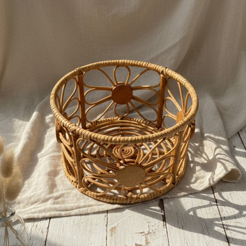 Retro Rattan Neugeborenen-Foto – Photography Vintage Style Bewertung und Preis