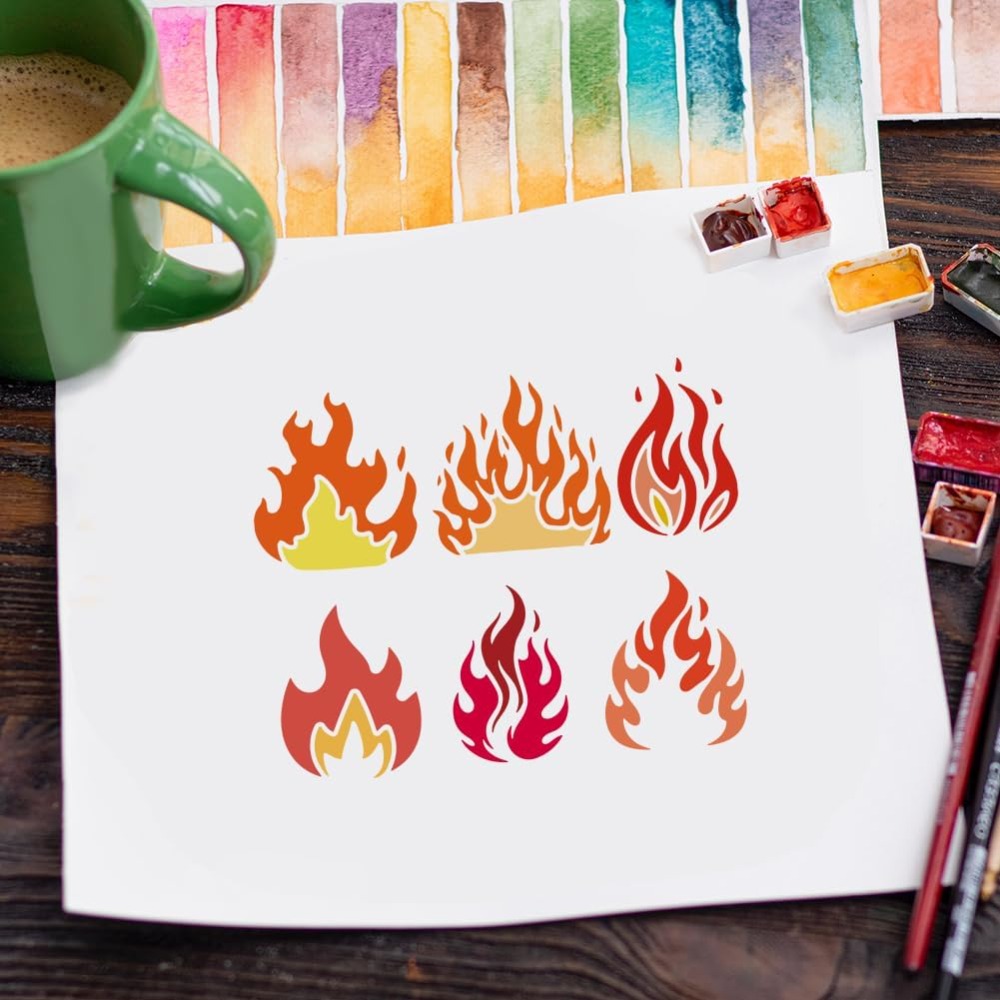 12 Stück Flammenmalerei-Schabl – Photography Technique Bewertung und Preis