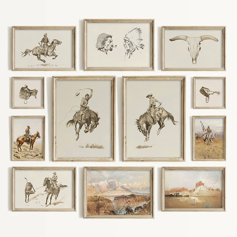 Südwestlicher Cowboy-Wandkunst – Photography Kit Bewertung und Preis
