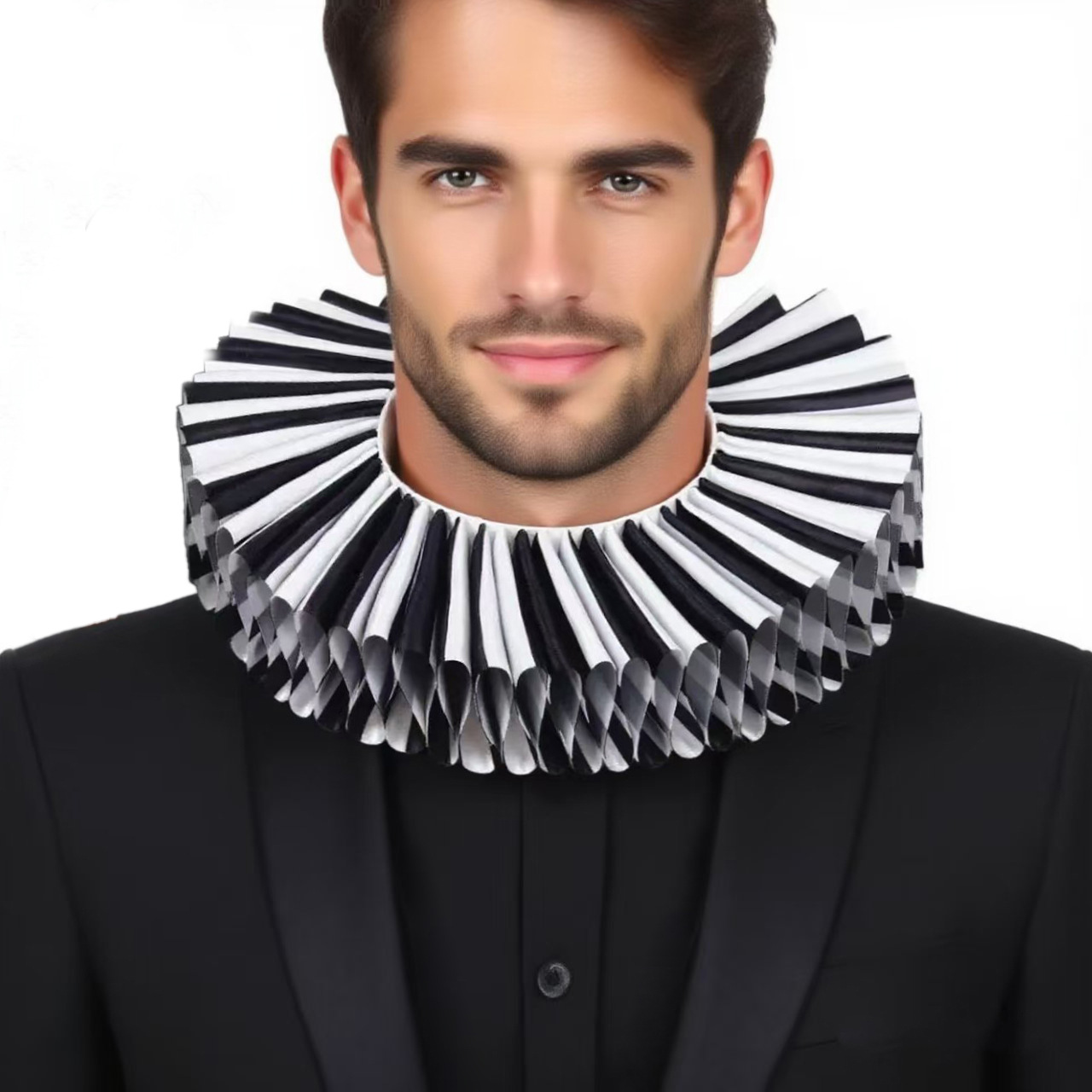 Clown übertriebener Raf-Kragen – Photography Of A Man Bewertung und Preis
