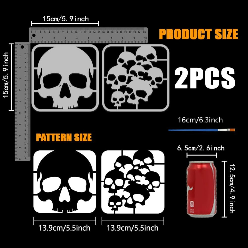 2 Stück Totenkopf-Muster-Schab – Photography Technique Bewertung und Preis